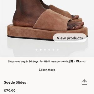 Suede slides